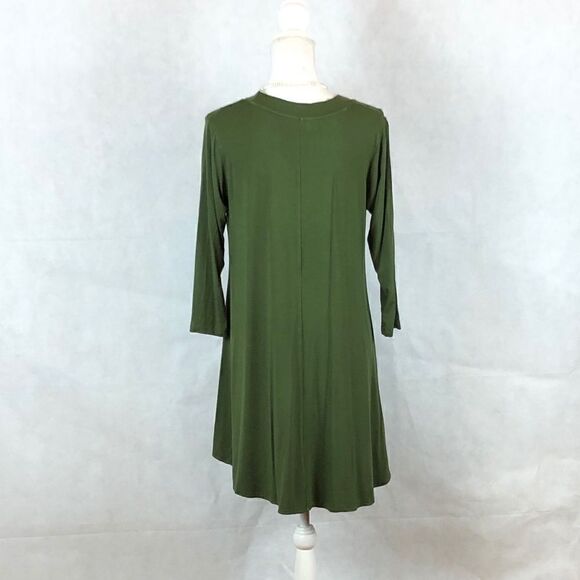 Anne French Hunter Green Shift Dress - Picture 3 of 5